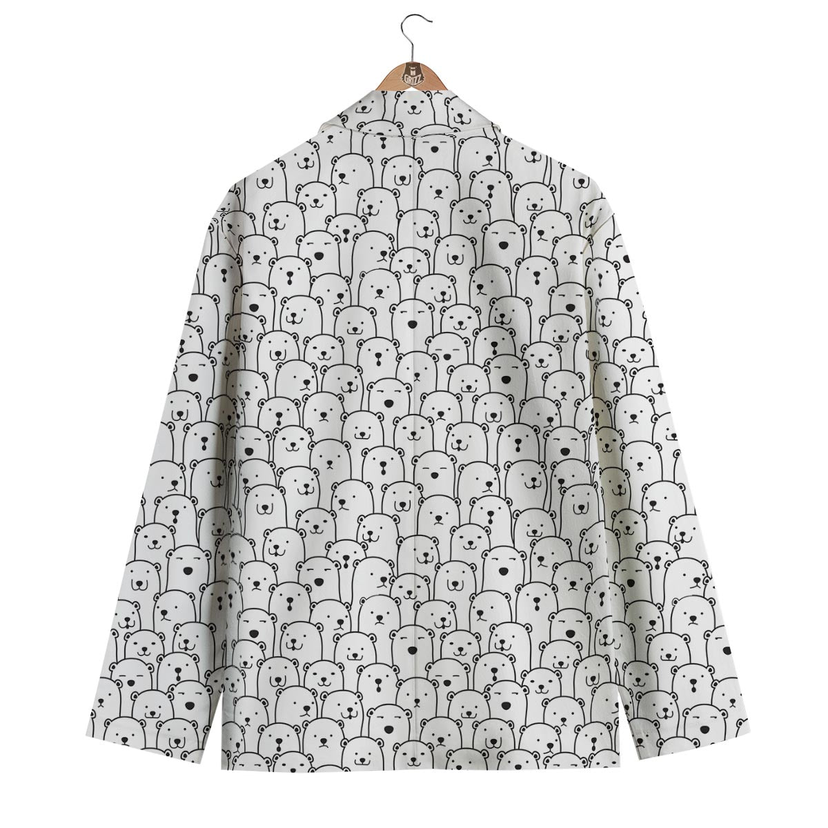 Polar Bear Print Pattern Men's Blazer-grizzshop