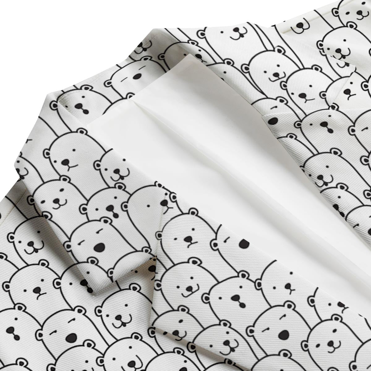 Polar Bear Print Pattern Men's Blazer-grizzshop