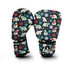 Polar Bear Snow Christmas Pattern Print Boxing Gloves-grizzshop