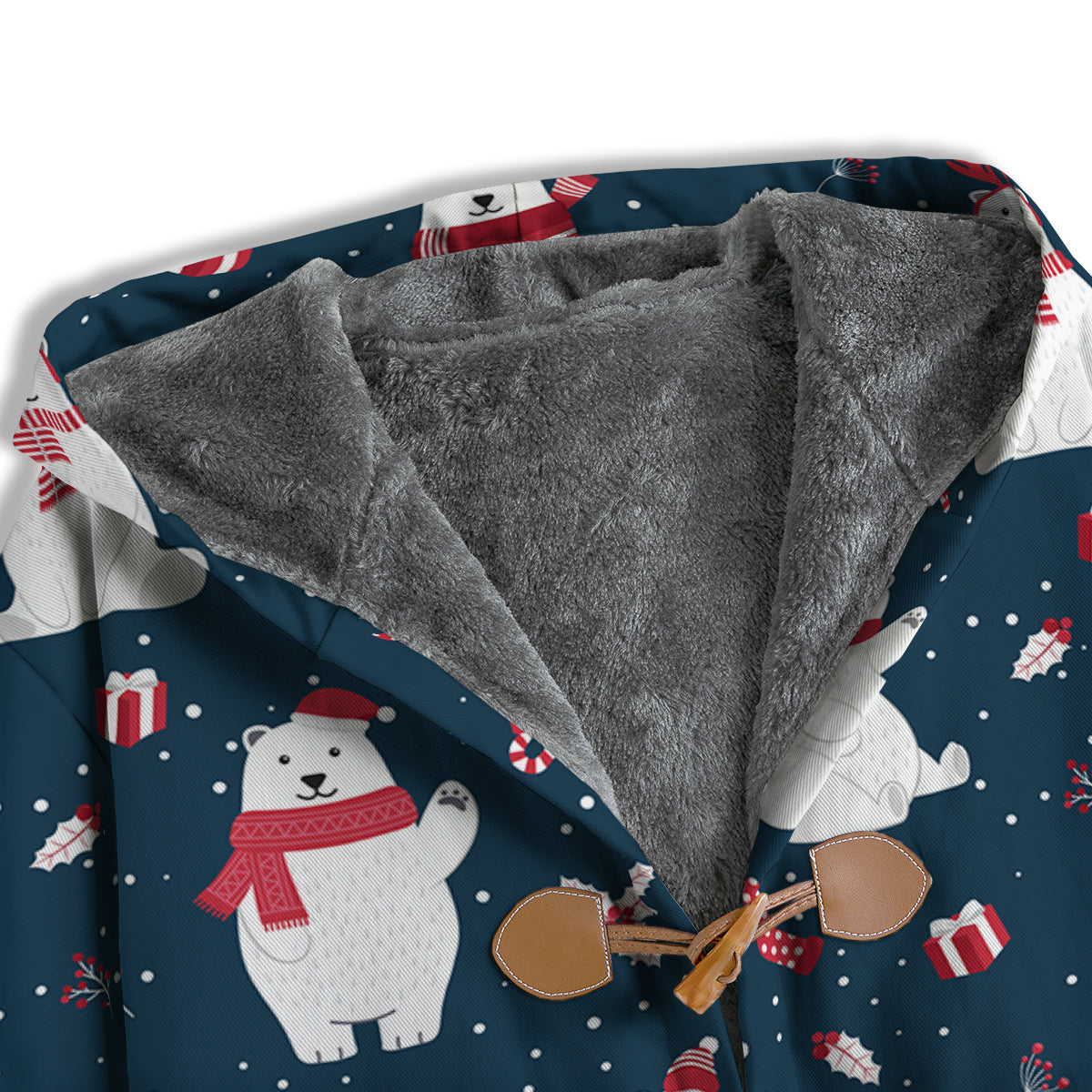 Polar Bear Xmas Print Pattern Men's Windbreaker Jacket-grizzshop