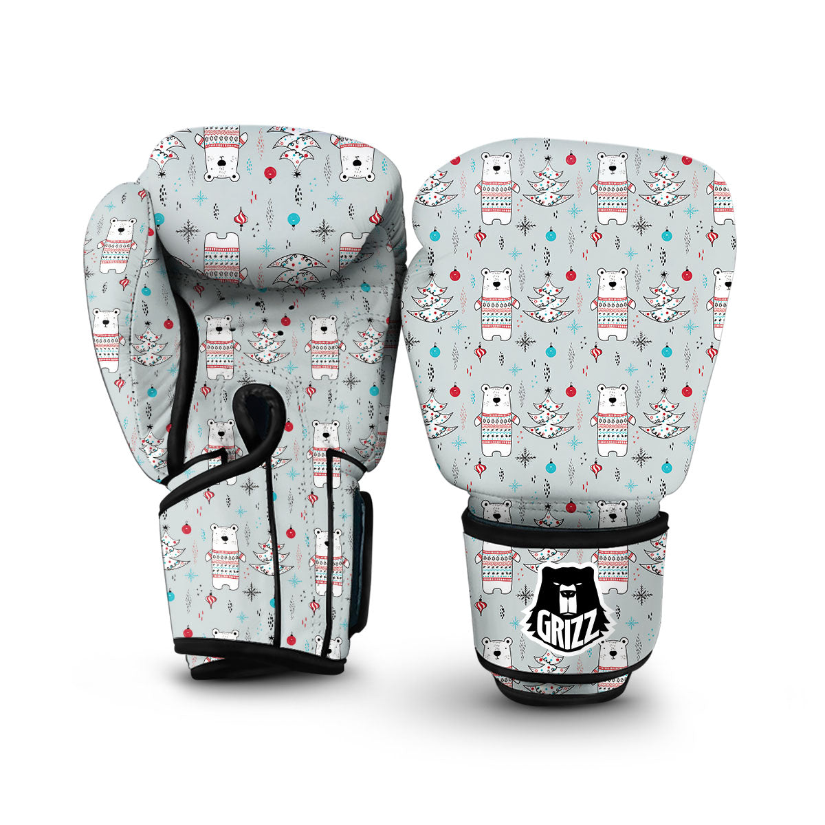 Polar Christmas Doodle Boxing Gloves-grizzshop