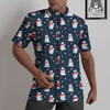 Polar Bear Christmas Print Pattern Untucked Shirts-grizzshop