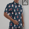 Polar Bear Christmas Print Pattern Untucked Shirts-grizzshop