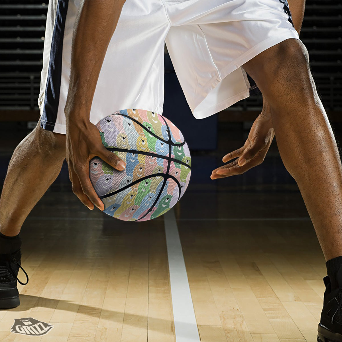 Polar Bear Pastel Print Pattern Basketball