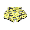 Police Car Pattern Print Muay Thai Boxing Shorts-grizzshop