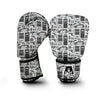 Police Print Pattern Boxing Gloves-grizzshop