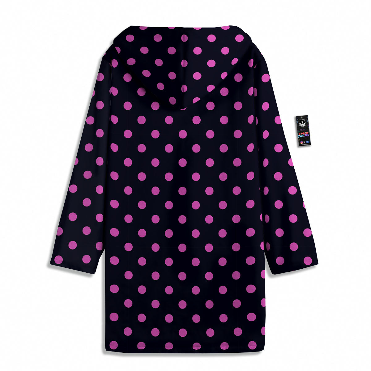 Polka Dot Black And Pink Print Pattern Men's Windbreaker Jacket-grizzshop