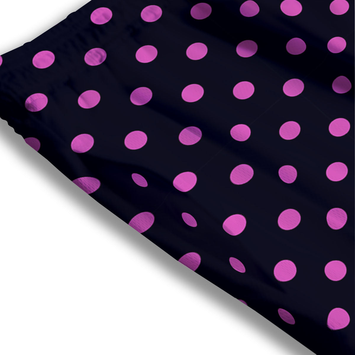 Polka Dot Black And Pink Print Pattern Mesh Shorts