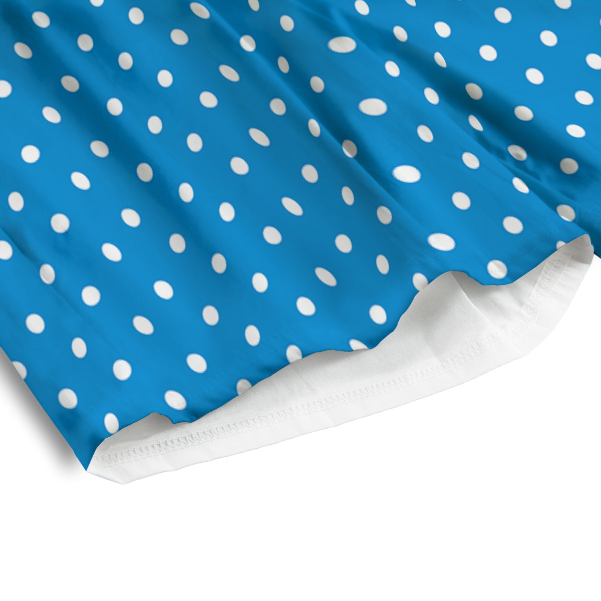 Polka Dot Blue And White Print Pattern Men's Athletic Shorts