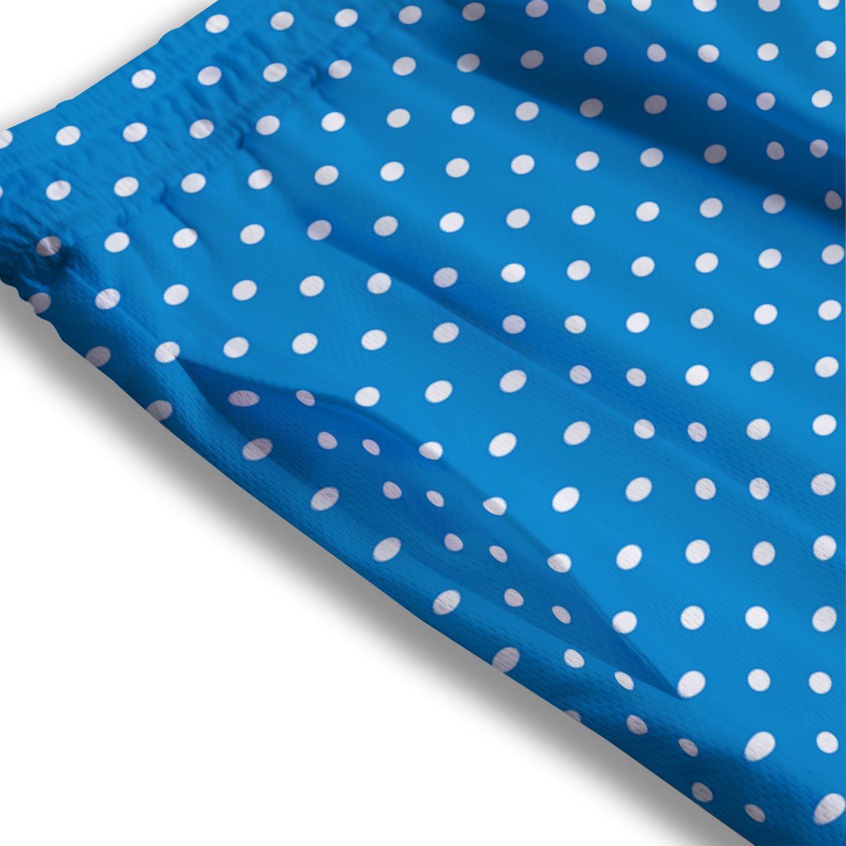 Polka Dot Blue And White Print Pattern Mesh Shorts