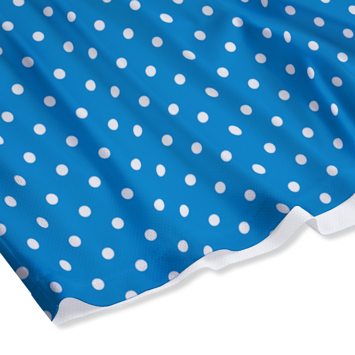 Polka Dot Blue And White Print Pattern Mesh Shorts
