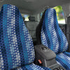 Polka Dot Blue Striped Print Pattern Car Seat Covers-grizzshop