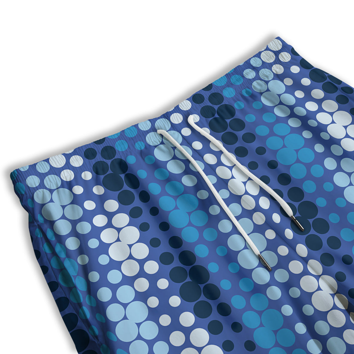Polka Dot Blue Striped Print Pattern Men's Athletic Shorts