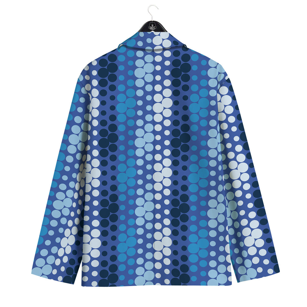 Polka Dot Blue Striped Print Pattern Men's Sport Coat-grizzshop