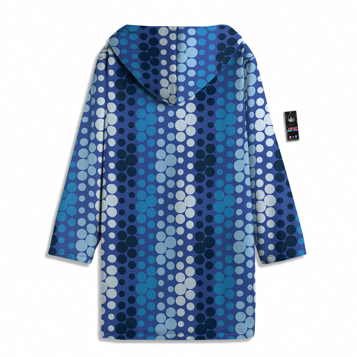 Polka Dot Blue Striped Print Pattern Men's Windbreaker Jacket-grizzshop