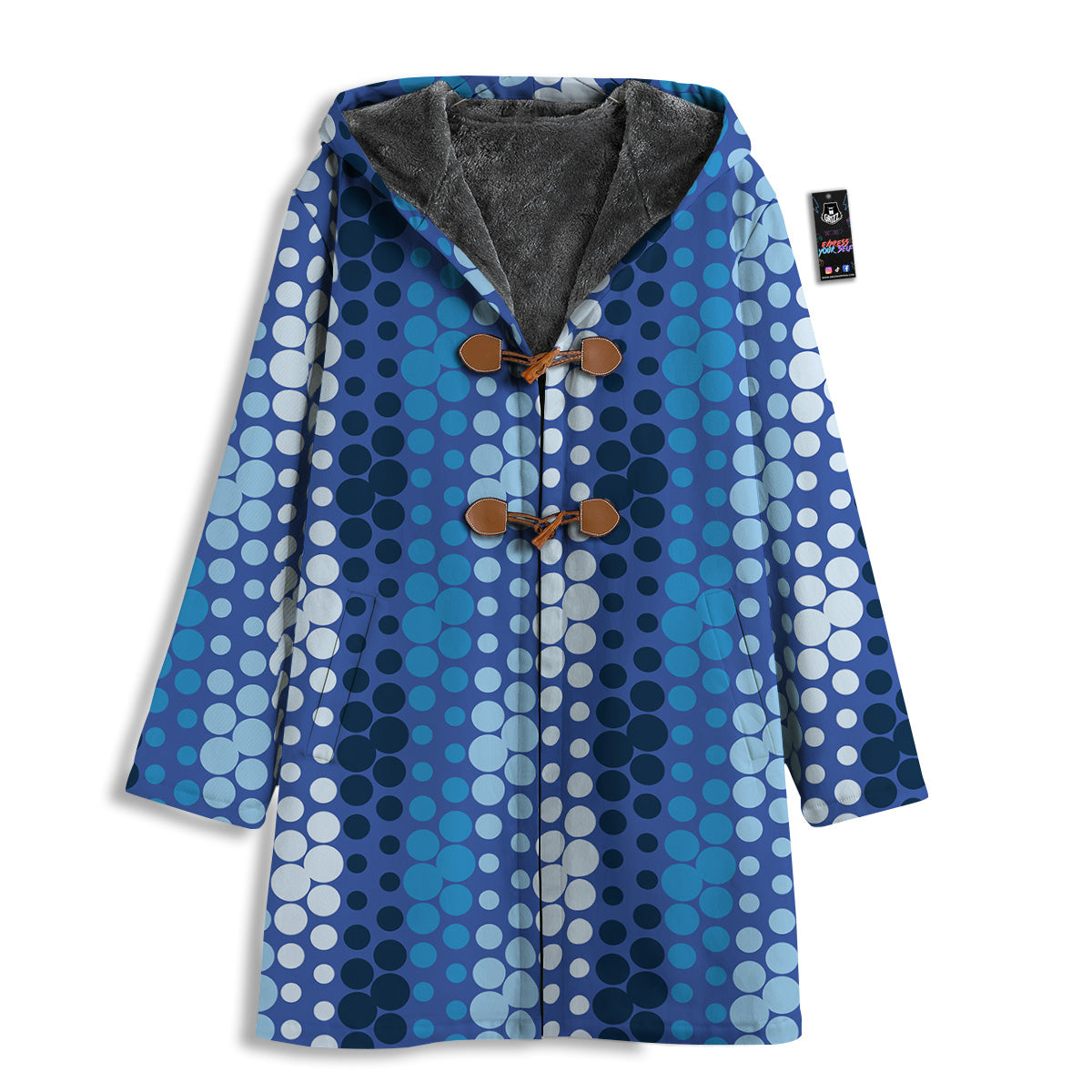 Polka Dot Blue Striped Print Pattern Men's Windbreaker Jacket-grizzshop