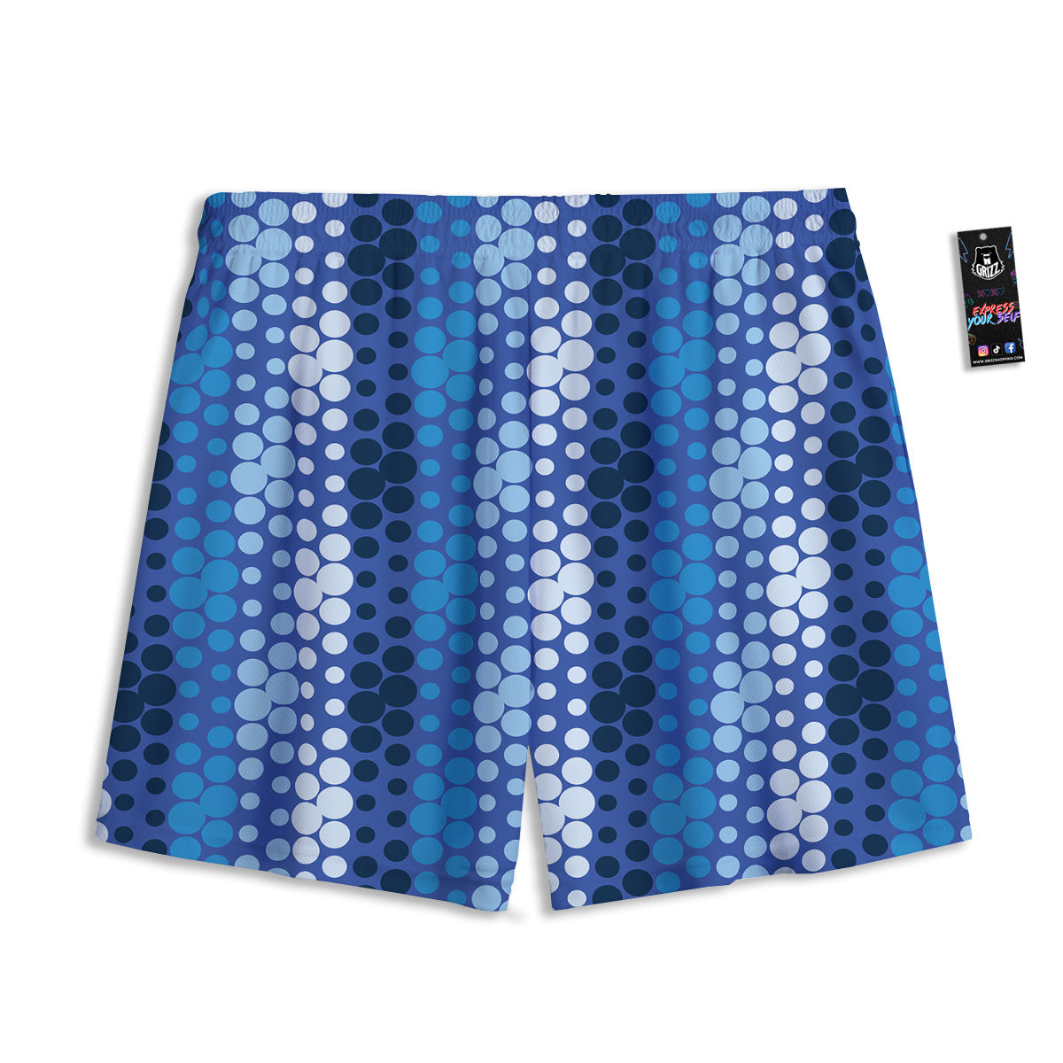 Pug Geometric Print Pattern Mesh Shorts