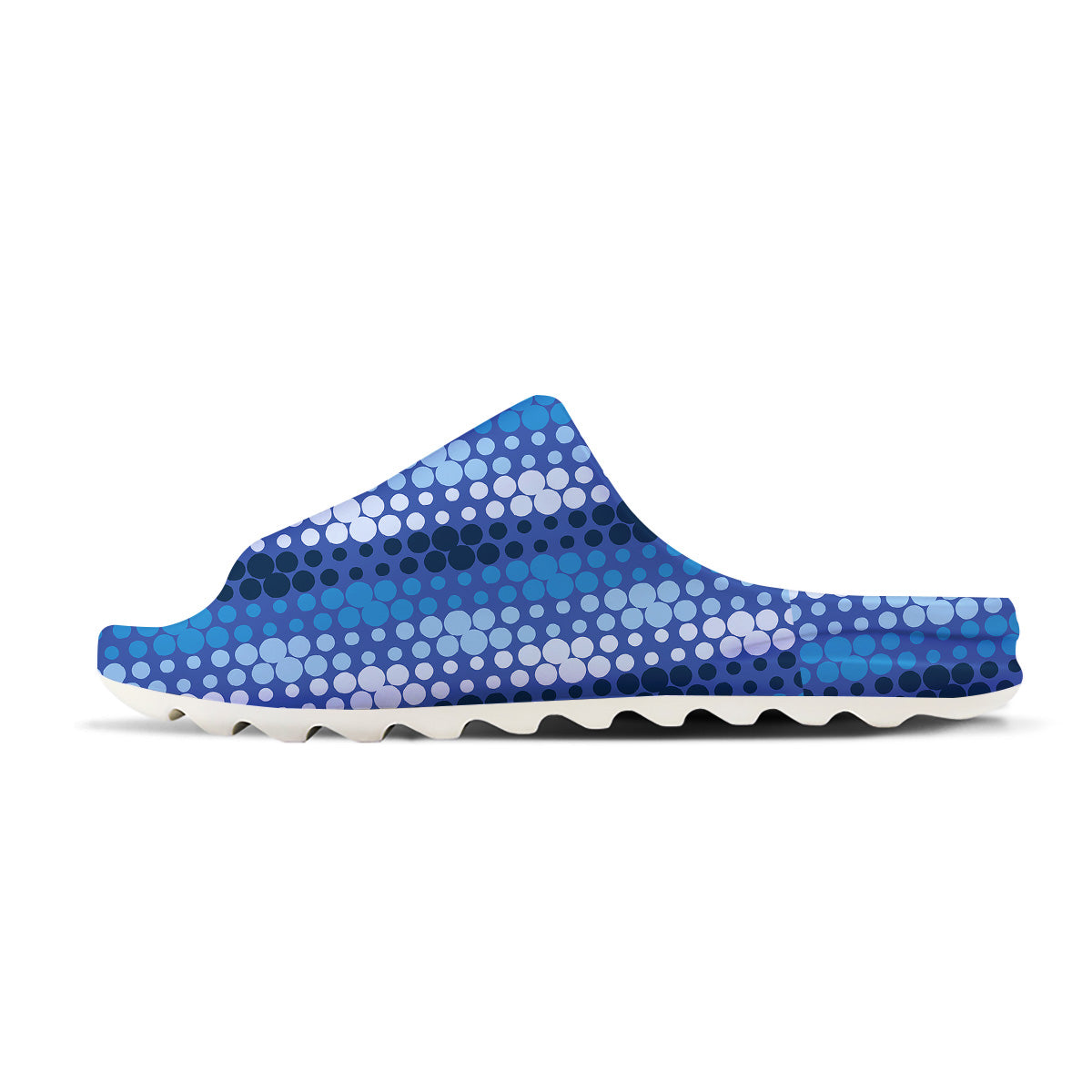 Polka Dot Blue Striped Print Pattern Sandals-grizzshop