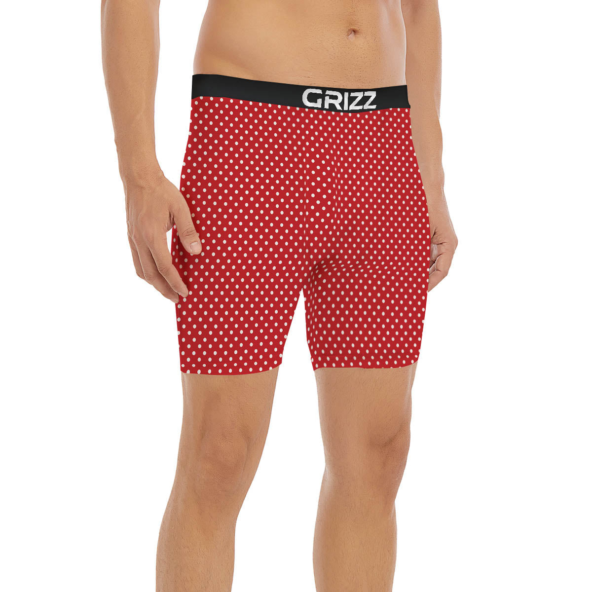 Polka Dot Christmas Print Pattern Boxer Briefs-grizzshop