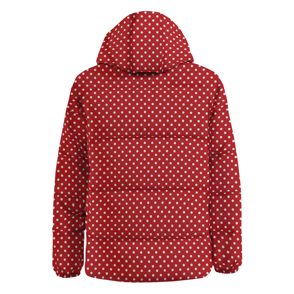 Polka Dot Christmas Print Pattern Down Jacket-grizzshop