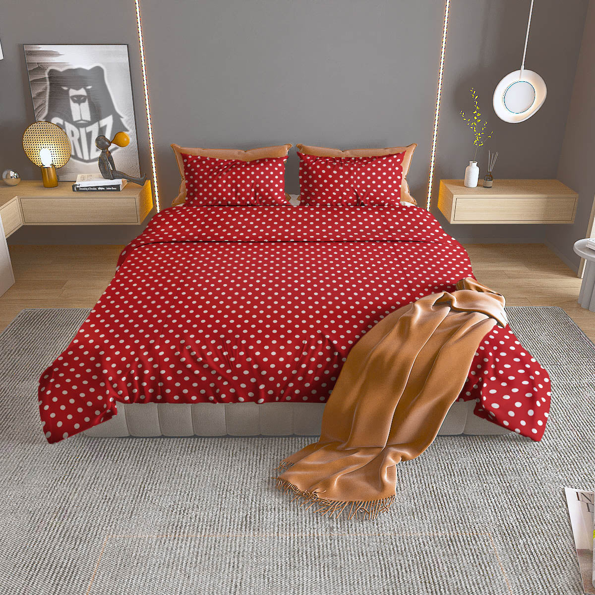 Penguin Face Cute Print Pattern Duvet Cover Bedding Set