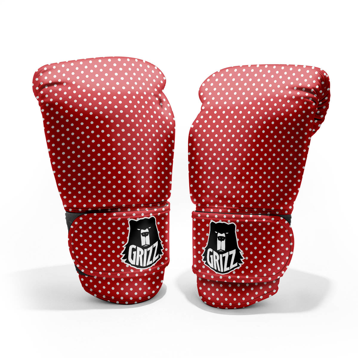 Polka Dot Christmas Print Pattern Pro Boxing Glove