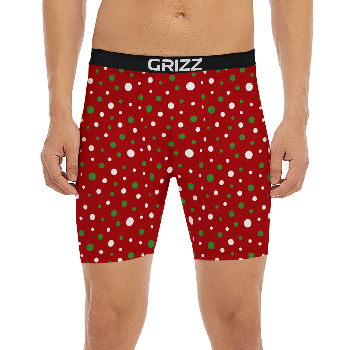 Polka Dot Christmas Style Print Pattern Boxer Briefs-grizzshop
