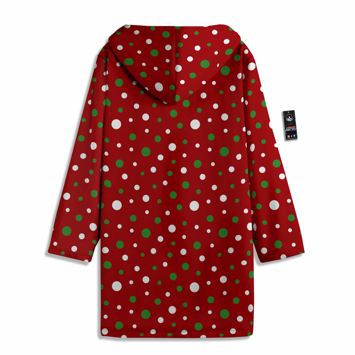 Polka Dot Christmas Style Print Pattern Men's Windbreaker Jacket-grizzshop