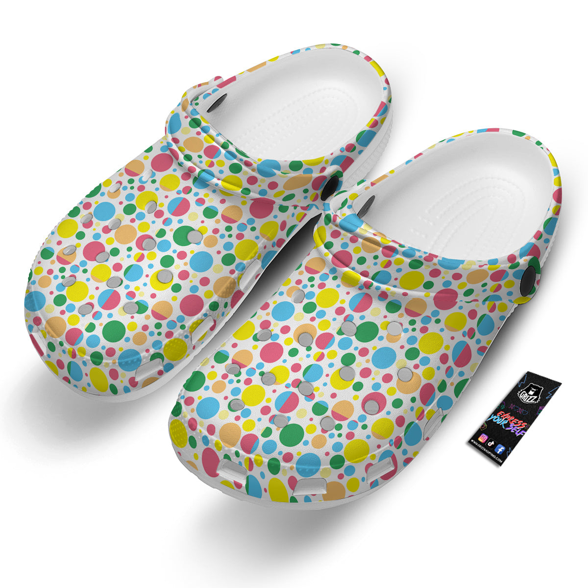 Polka Dot Colorful Print Pattern Clog-grizzshop
