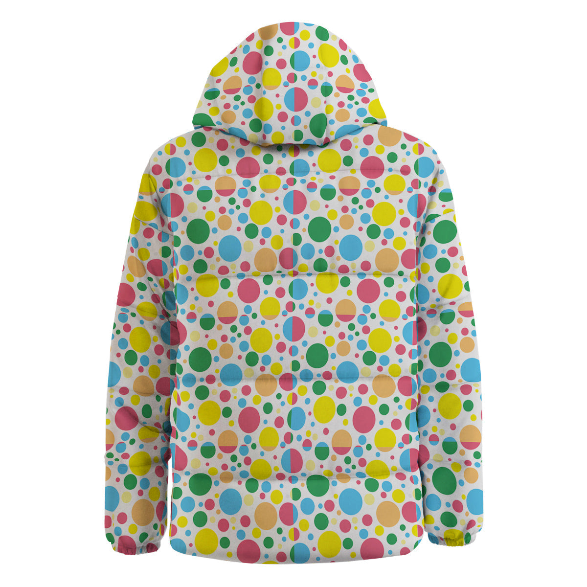 Polka Dot Colorful Print Pattern Down Jacket-grizzshop