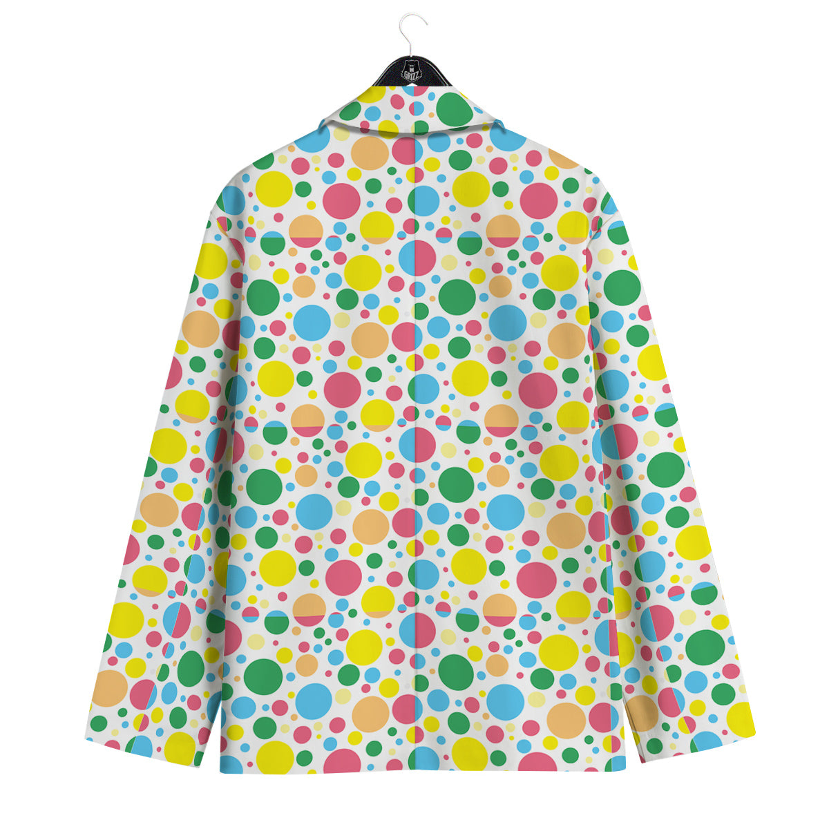 Polka Dot Colorful Print Pattern Men's Sport Coat-grizzshop