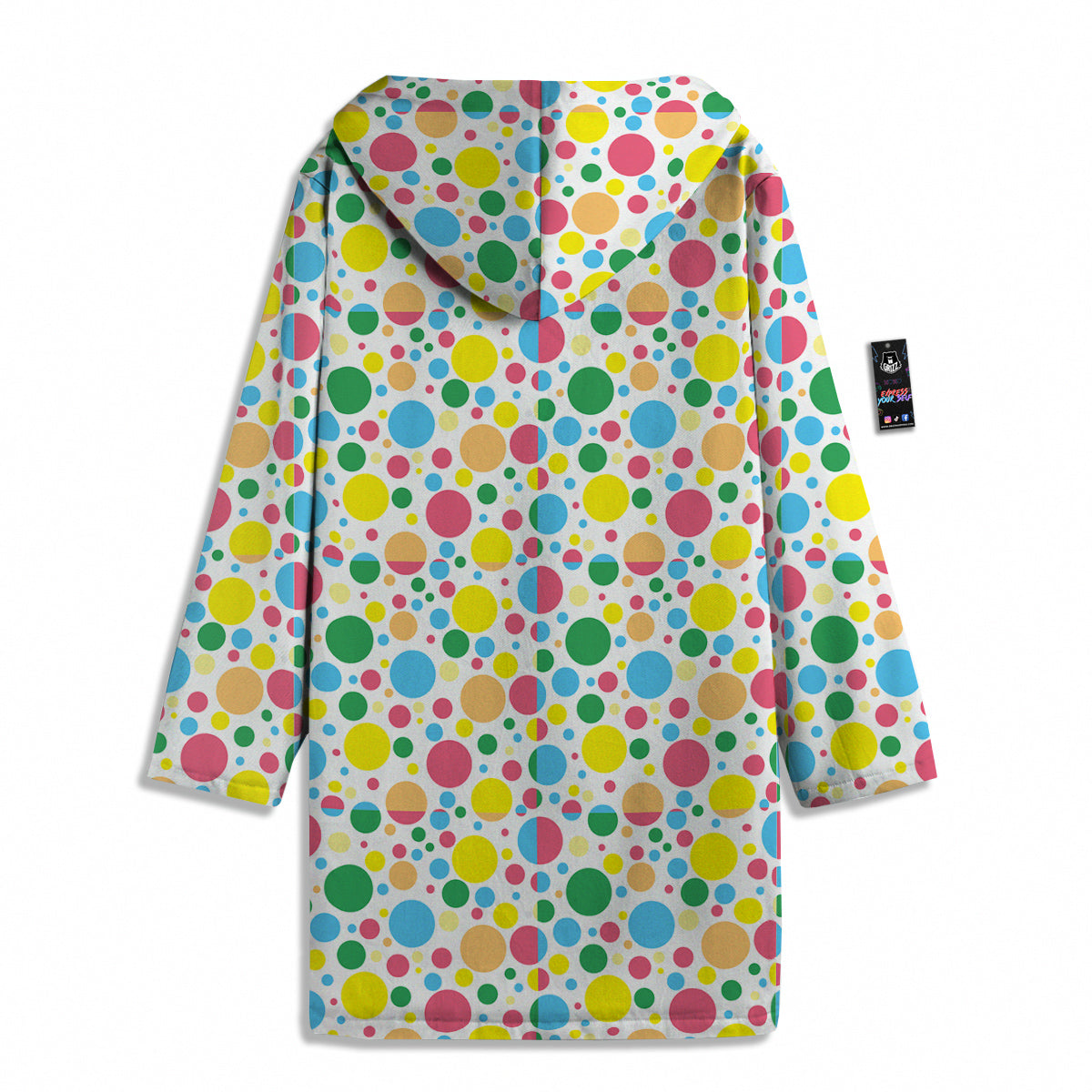Polka Dot Colorful Print Pattern Men's Windbreaker Jacket-grizzshop