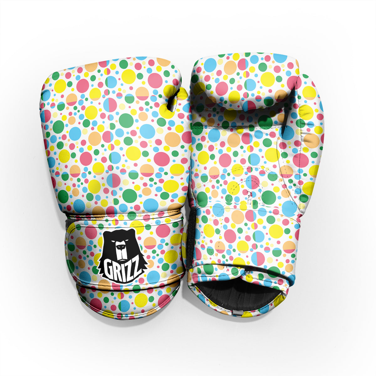 Polka Dot Colorful Print Pattern Pro Boxing Glove