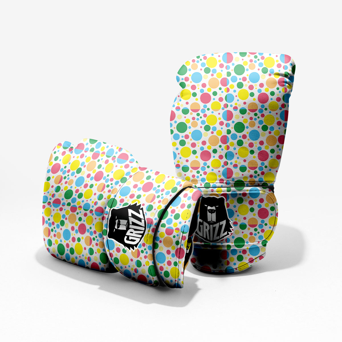 Polka Dot Colorful Print Pattern Pro Boxing Glove