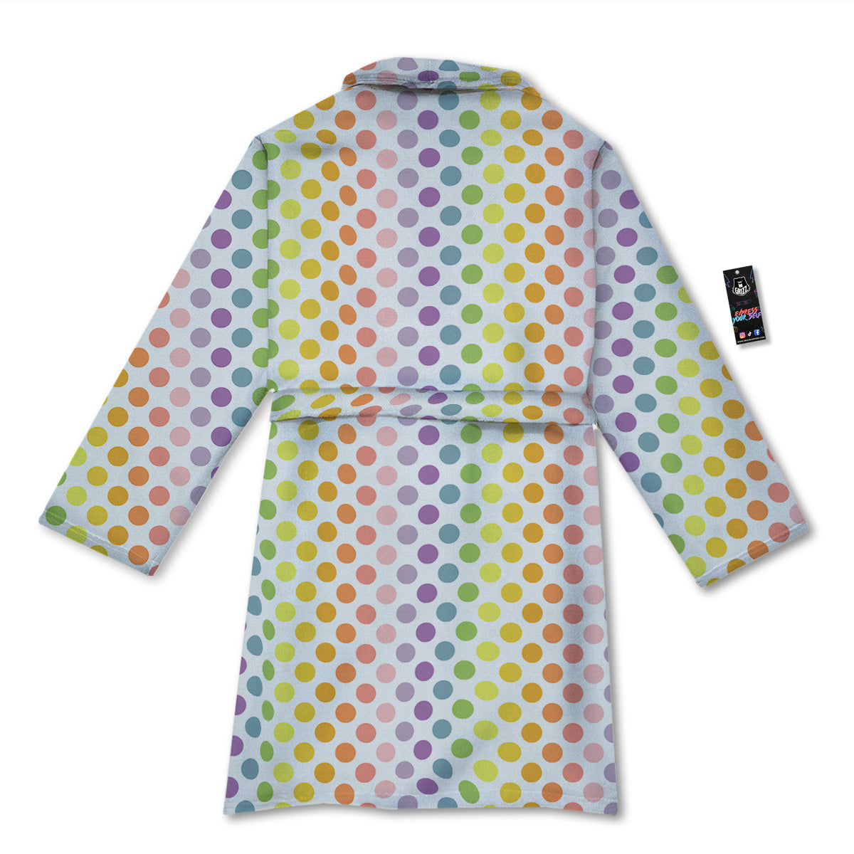 Polka Dot Colors Rainbow Print Pattern Bathrobe-grizzshop