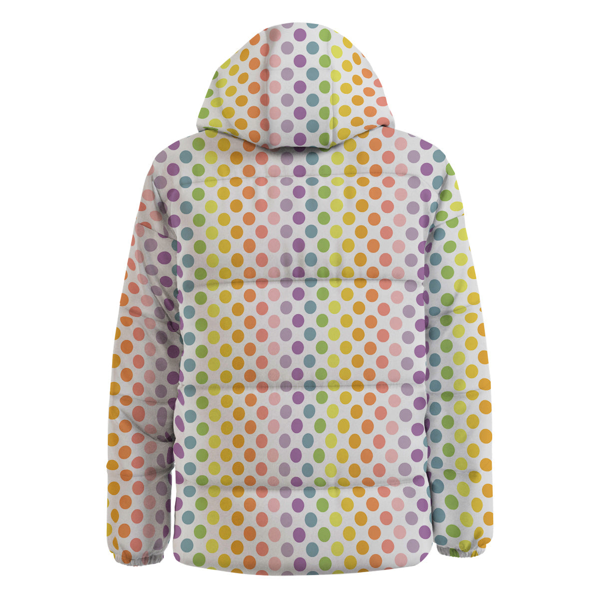 Polka Dot Colors Rainbow Print Pattern Down Jacket-grizzshop
