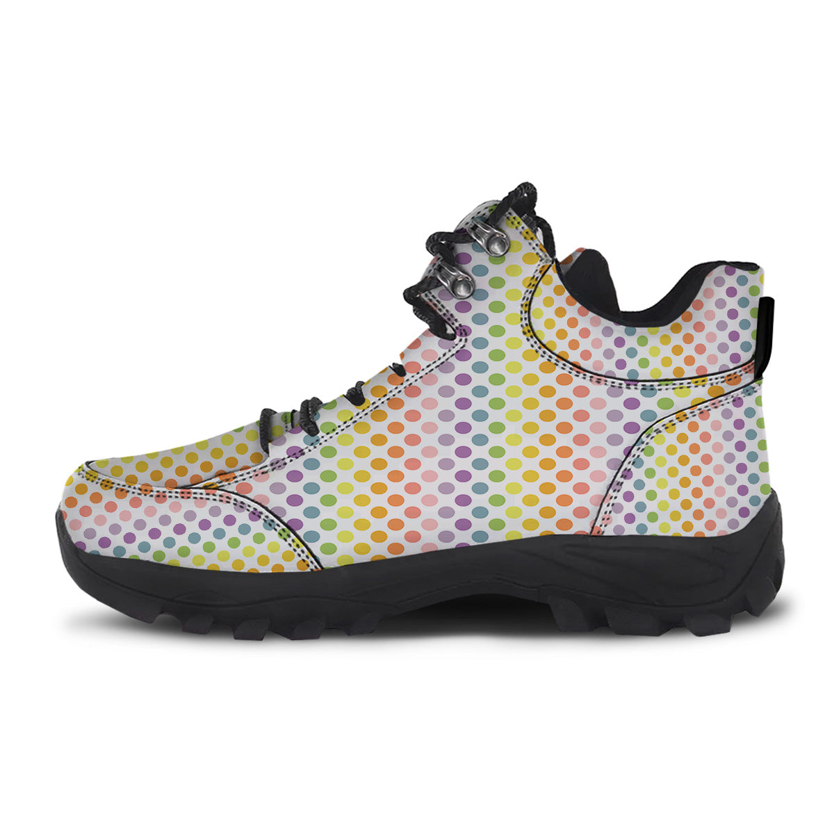 Polka Dot Colors Rainbow Print Pattern Hiking Shoes-grizzshop