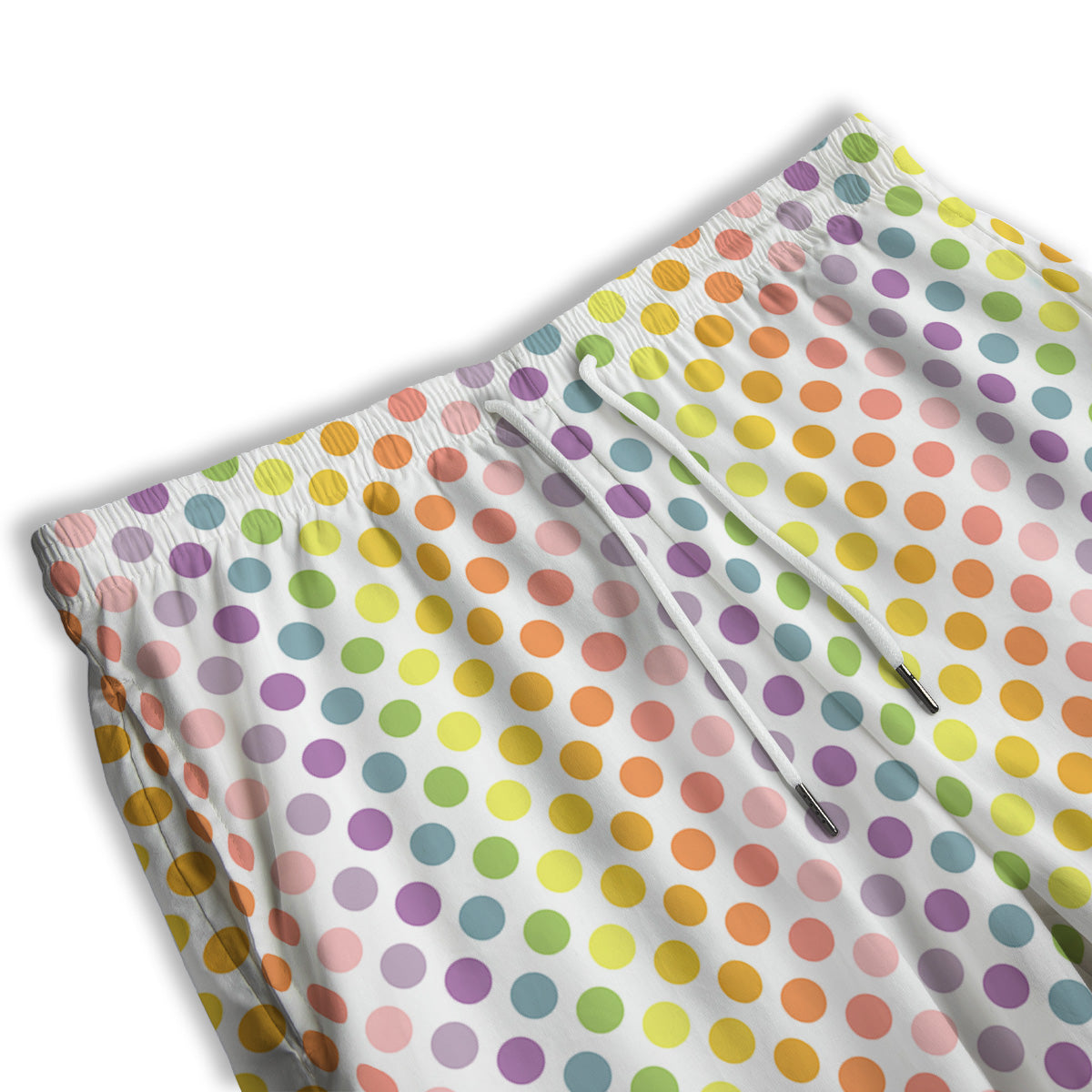 Polka Dot Colors Rainbow Print Pattern Men's Athletic Shorts