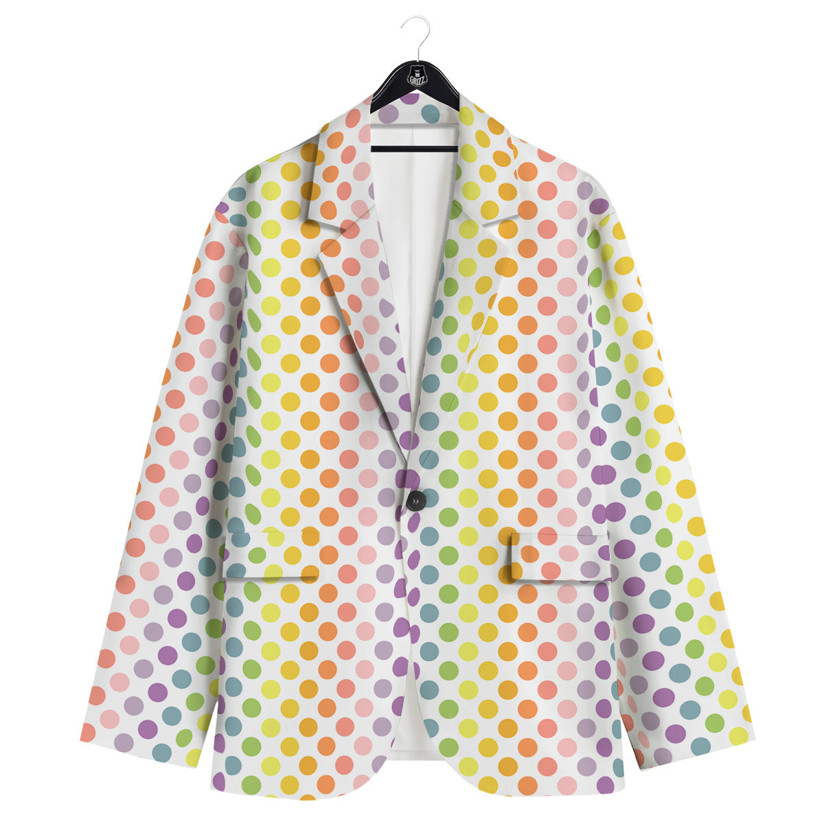Polka Dot Colors Rainbow Print Pattern Men's Sport Coat-grizzshop