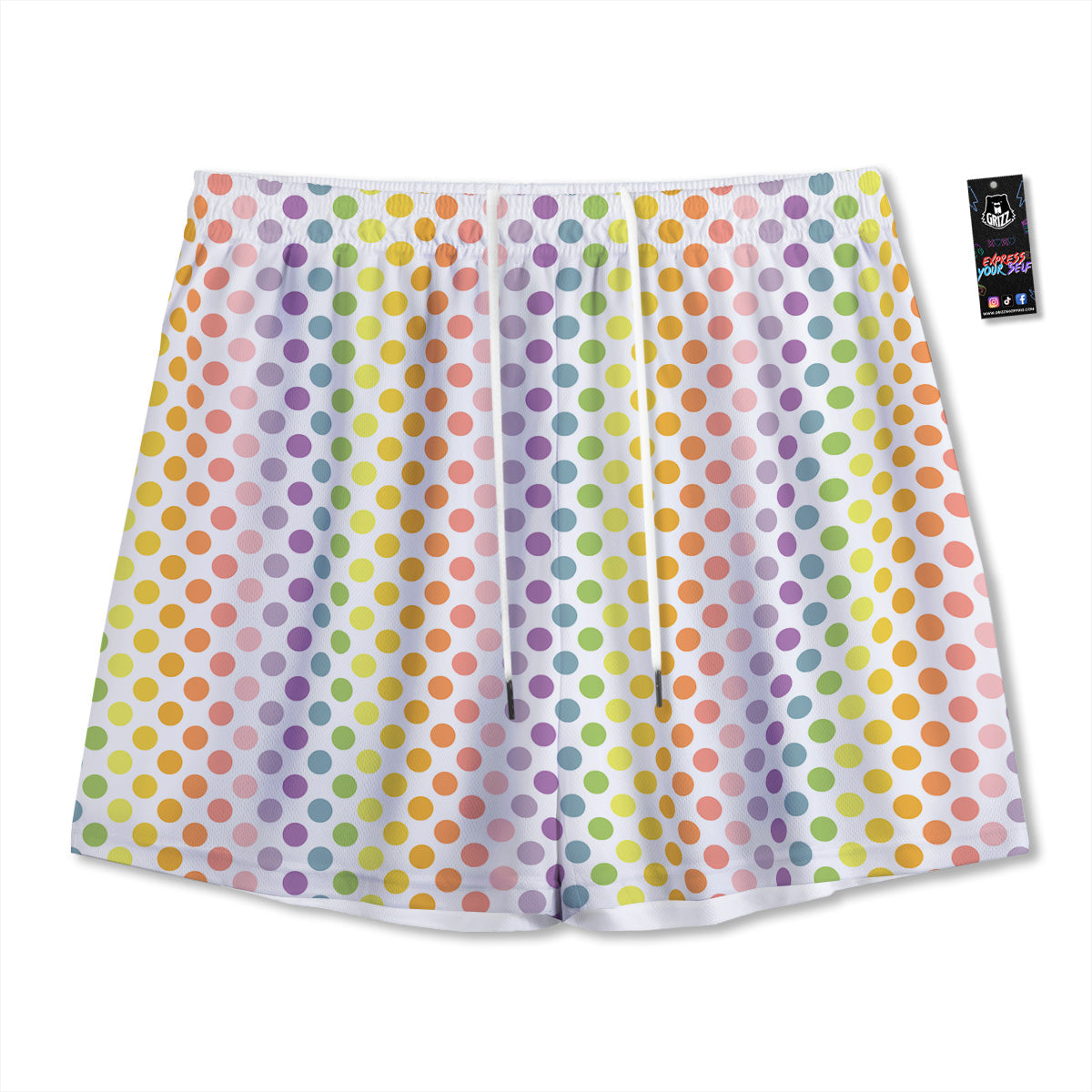 Pug With Glasses Cute Print Cute Mesh Shorts