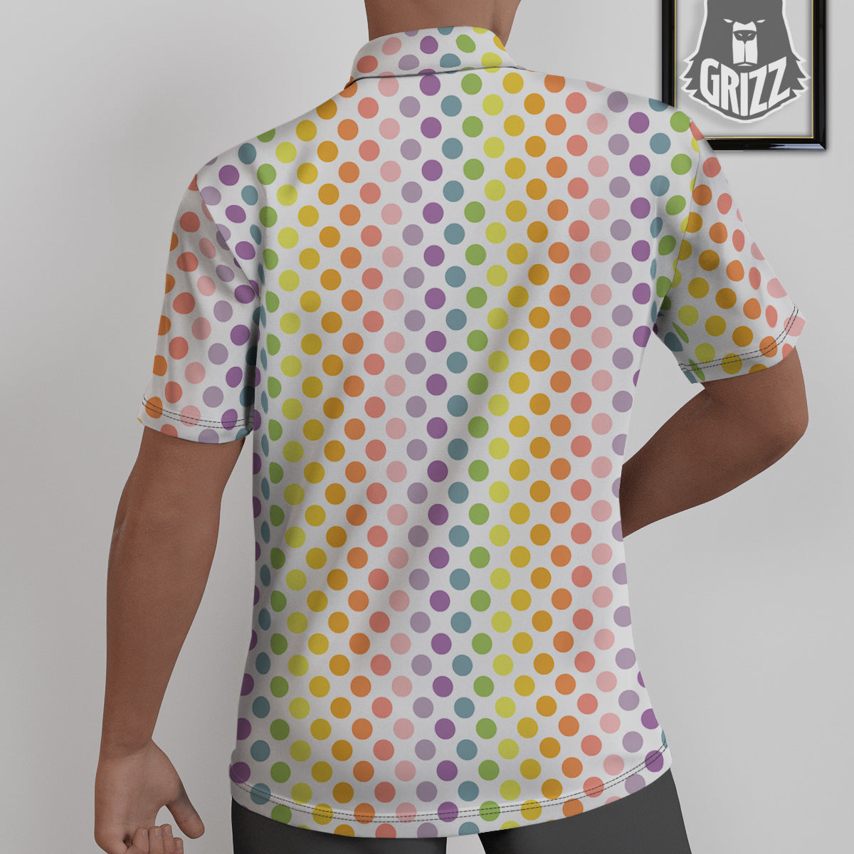 Polka Dot Colors Rainbow Print Pattern Untucked Shirts-grizzshop