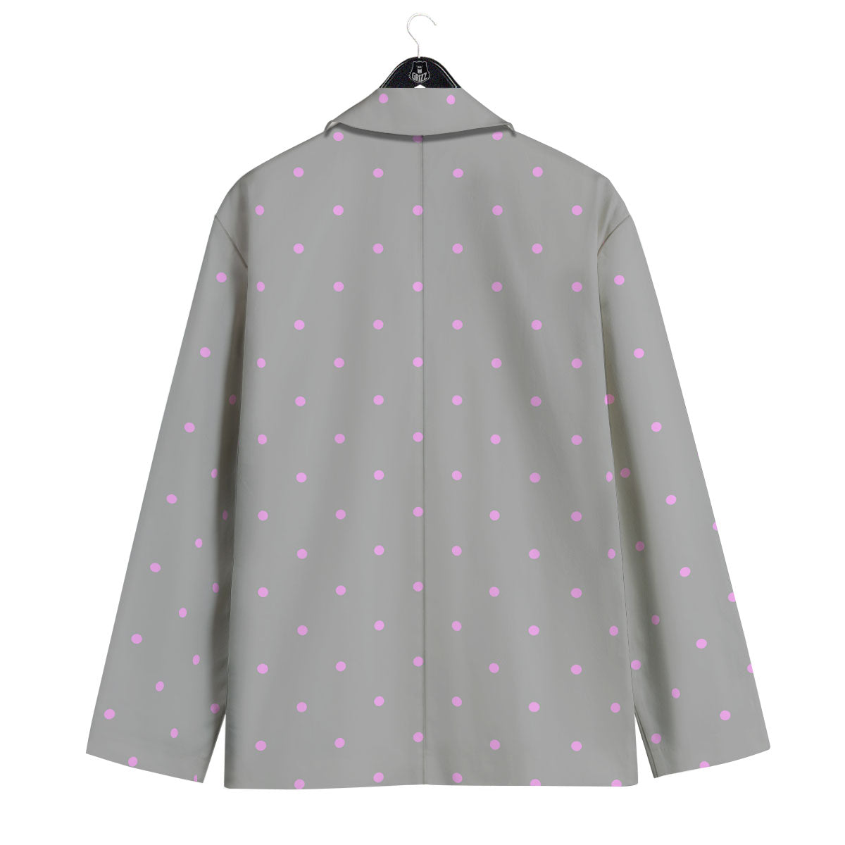 Polka Dot Grey And Pink Dot Print Pattern Men's Sport Coat-grizzshop