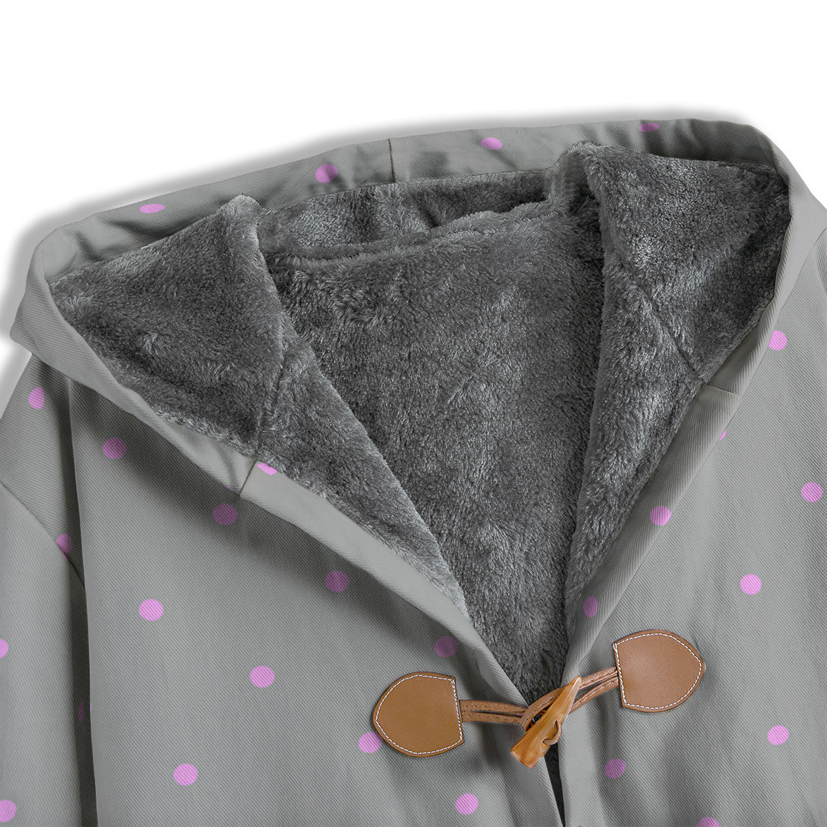 Polka Dot Grey And Pink Dot Print Pattern Men's Windbreaker Jacket-grizzshop