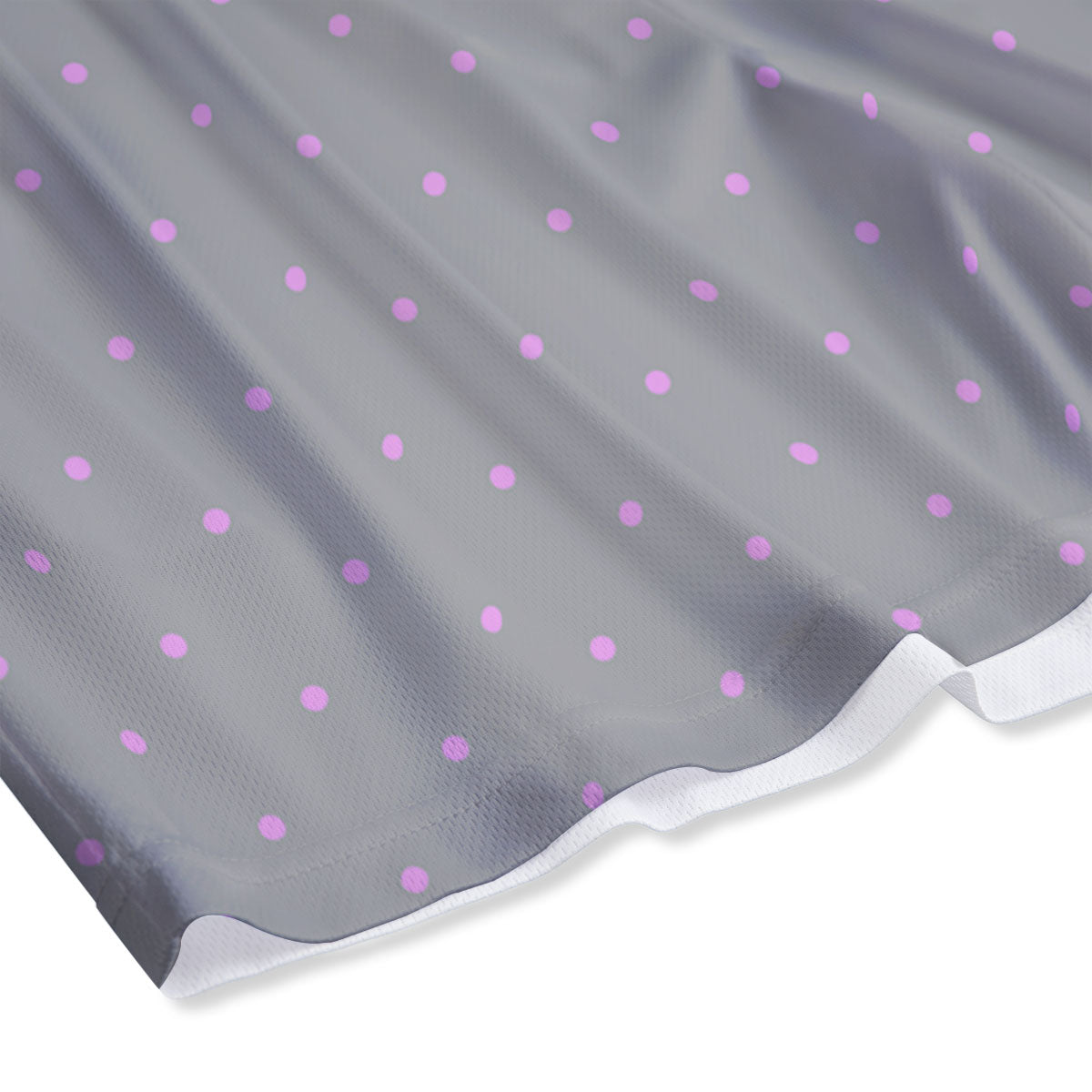 Polka Dot Grey And Pink Dot Print Pattern Mesh Shorts