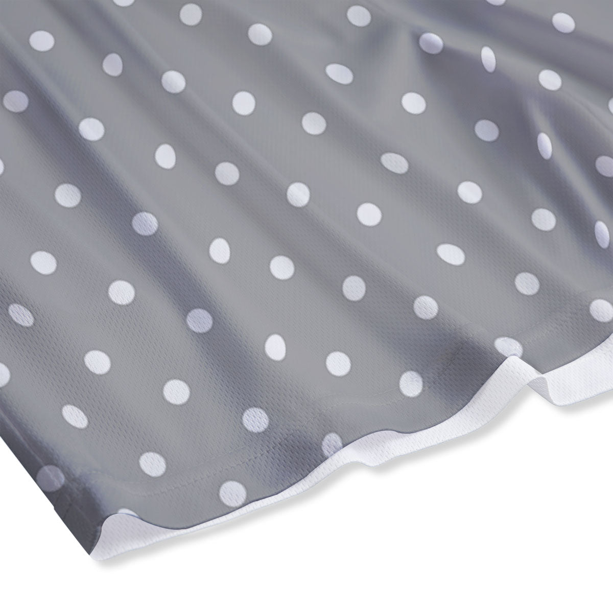 Polka Dot Grey And White Print Pattern Mesh Shorts