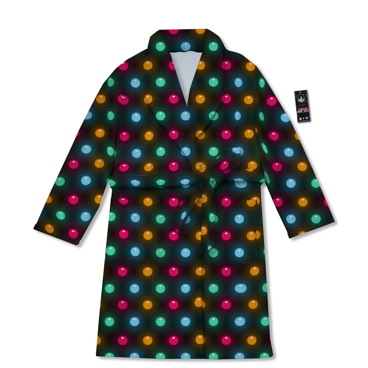 Polka Dot Light Print Bathrobe-grizzshop
