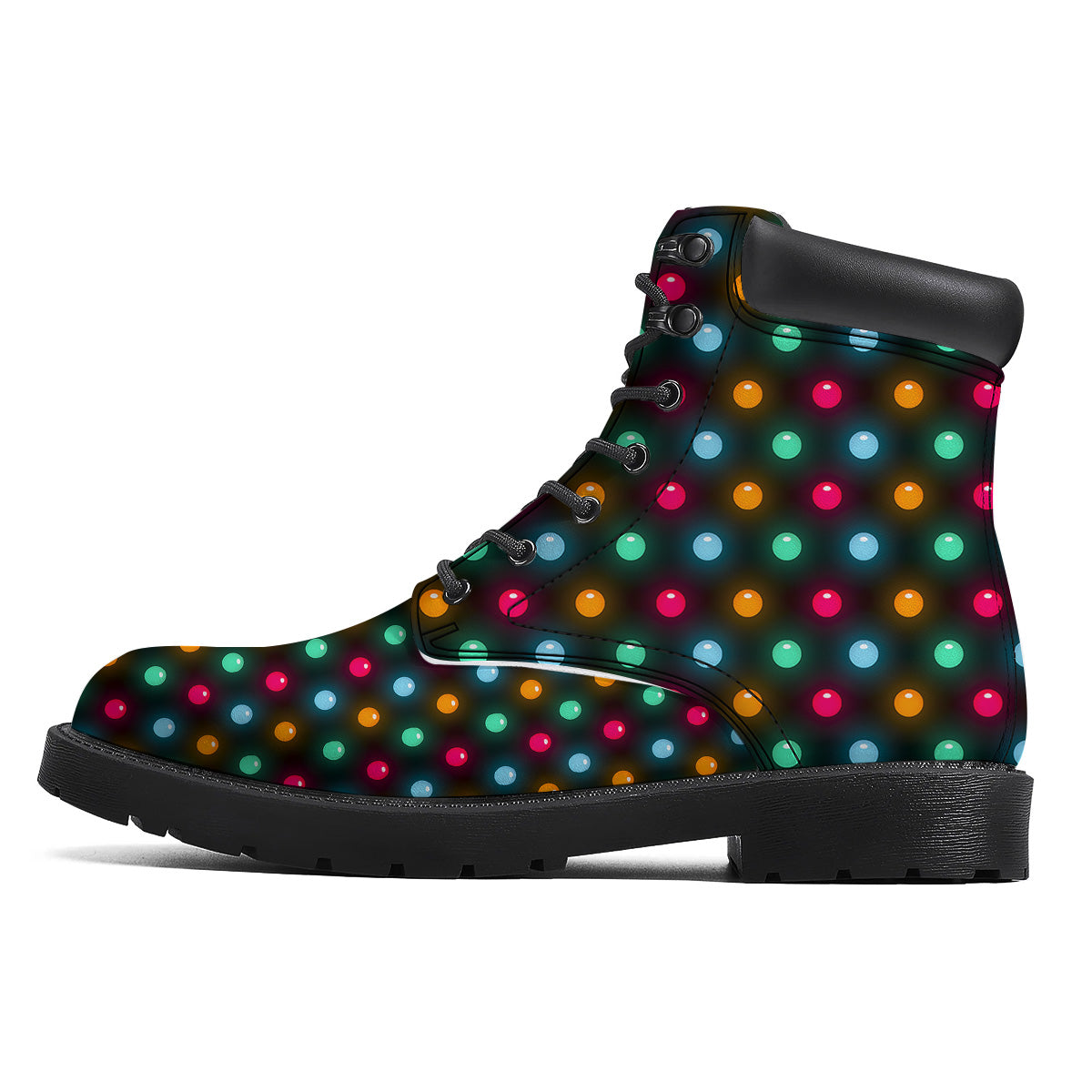 Polka Dot Light Print Boots-grizzshop