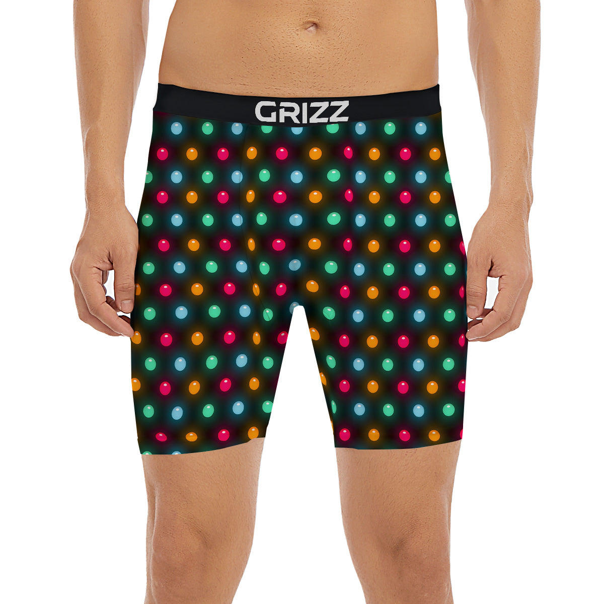 Polka Dot Light Print Boxer Briefs-grizzshop