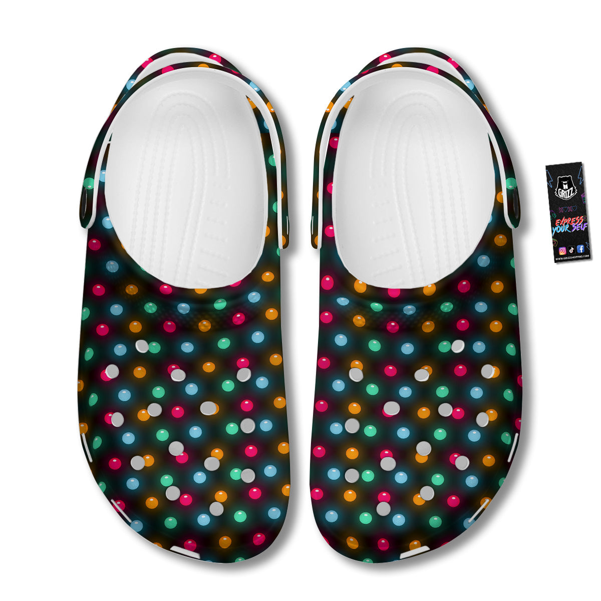 Polka Dot Light Print Clog-grizzshop