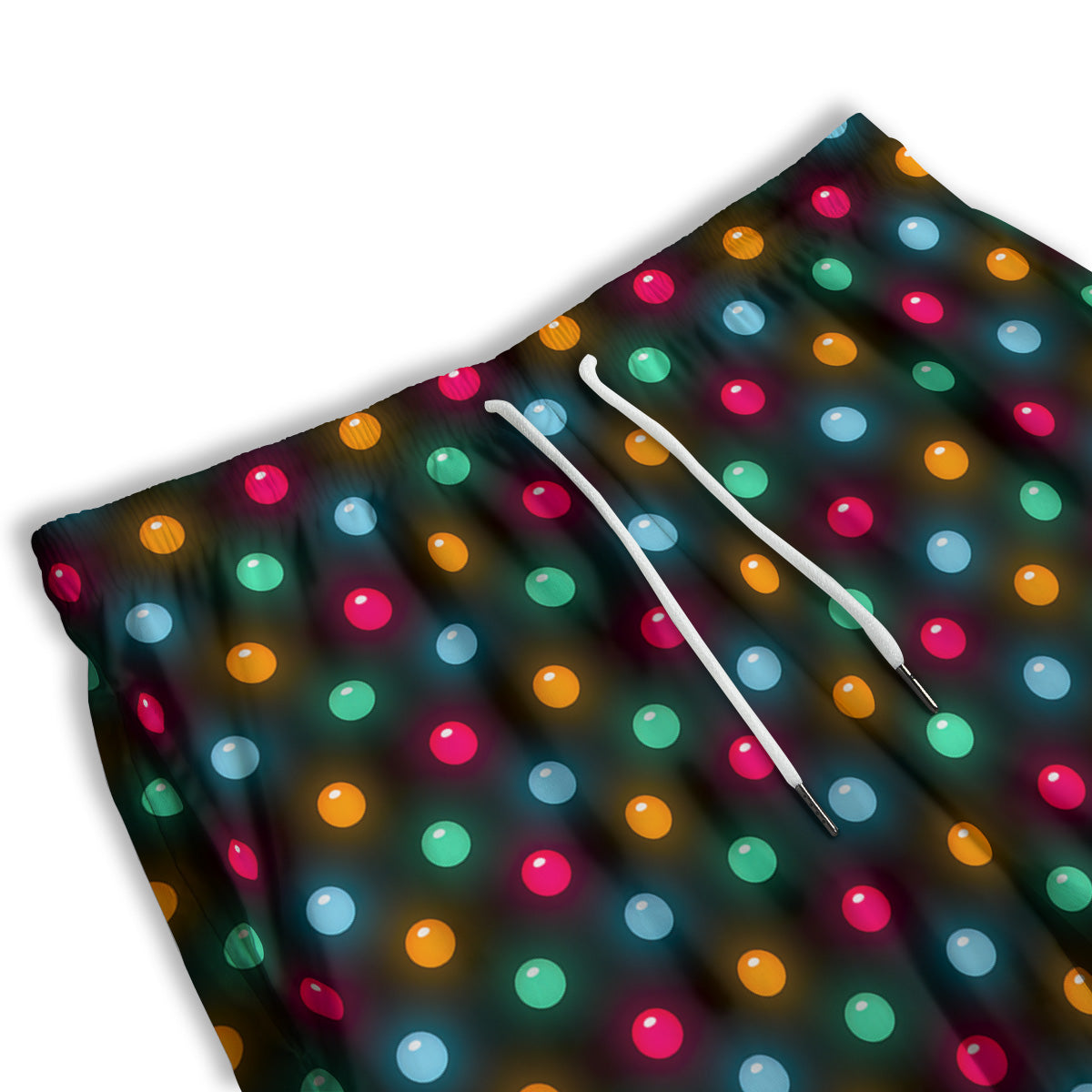 Polka Dot Light Print Men's Athletic Shorts